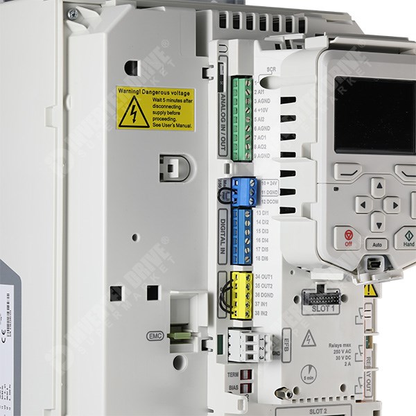 ABB ACH580 HVAC IP21 22kW 400V 3ph AC Inverter Drive, HMI, DBr, STO, C2 EMC AC Inverter Drives