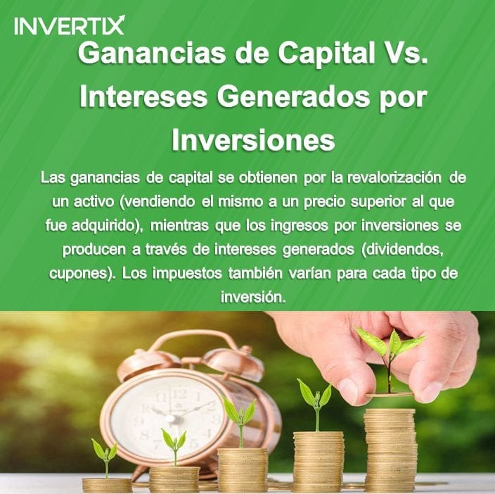 Ganancias de Capital Vs. Intereses Generados por Inversiones