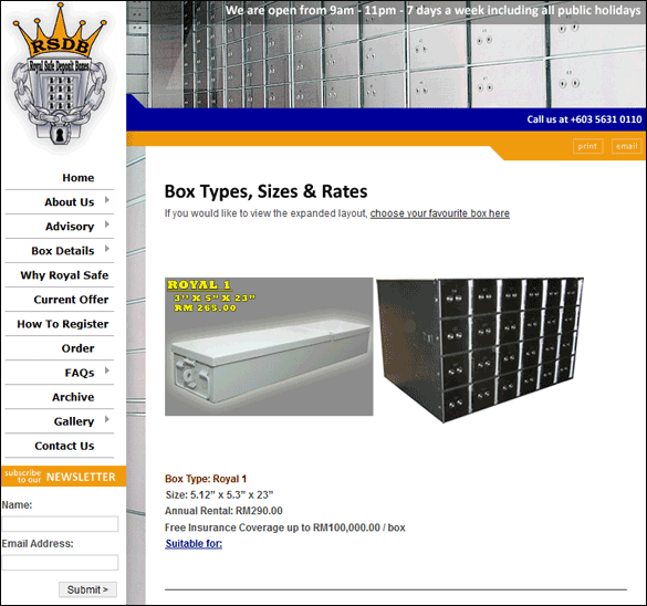 Quick Bite Royal Safe Deposit Boxes Price Revision Invest Silver