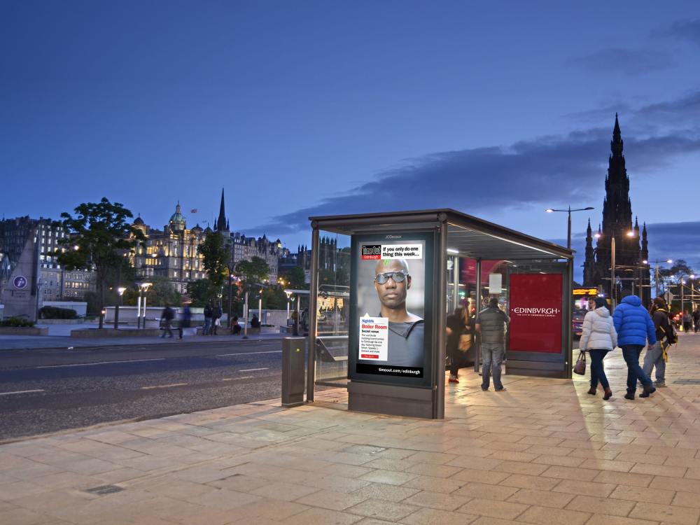 Großbritannien Am Netz neue DooHScreens in Edinburgh invidis