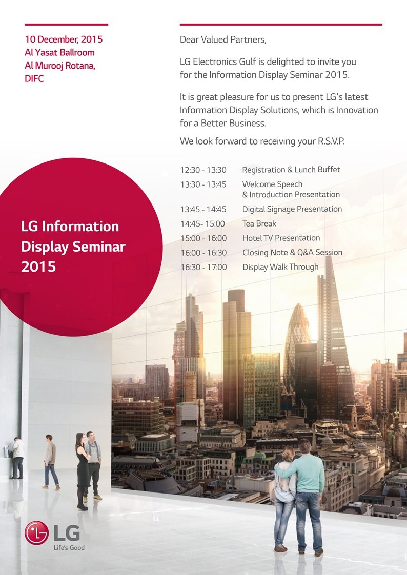 Digital Signage invidis about ROI Challenges at LG Gulf Dubai invidis