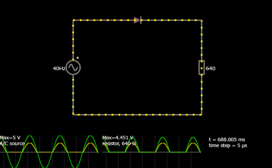 動画で見るサンプル回路(ダイオード)【シミュレーション】 おとといからきたいも