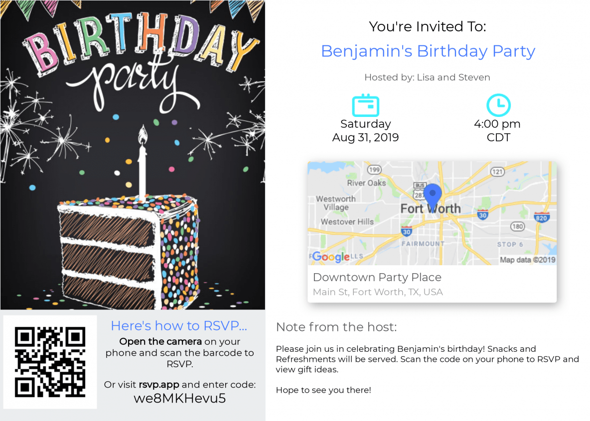 exampleinvite Invitd Invitation Maker App for Text Messages