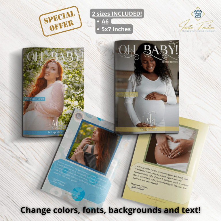 New Baby Shower Games Booklet Magazine Template 2 Options