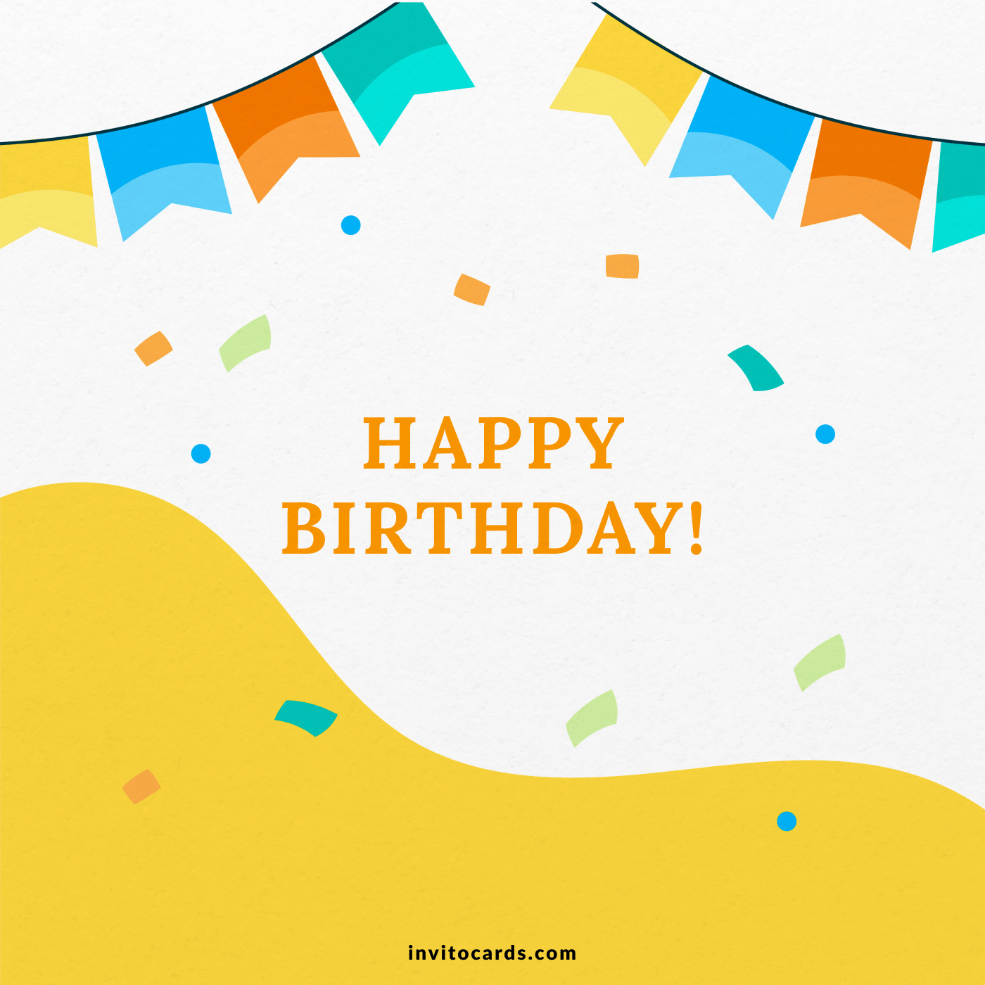 Confetti Happy Birthday Card Invito Cards Maker App