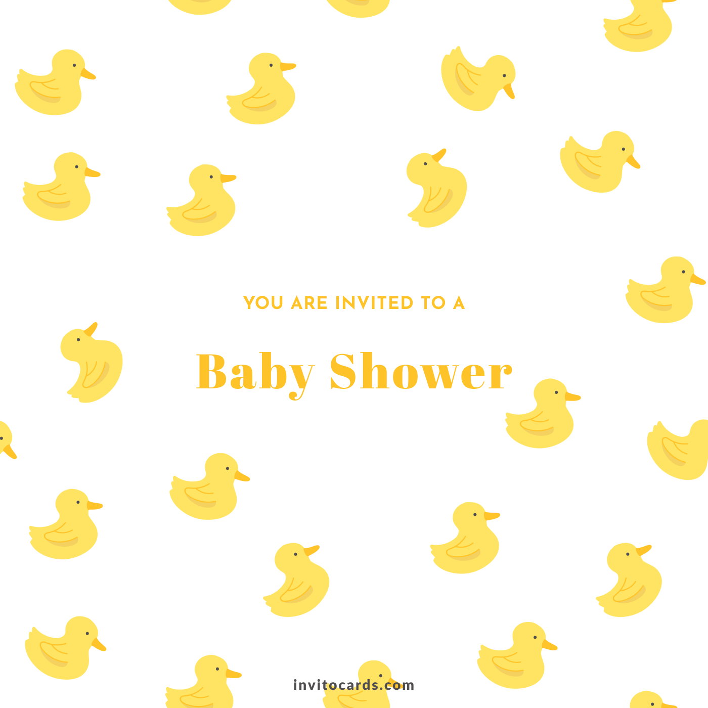 Ducks Baby Shower Invitation Card Invito Cards Maker App