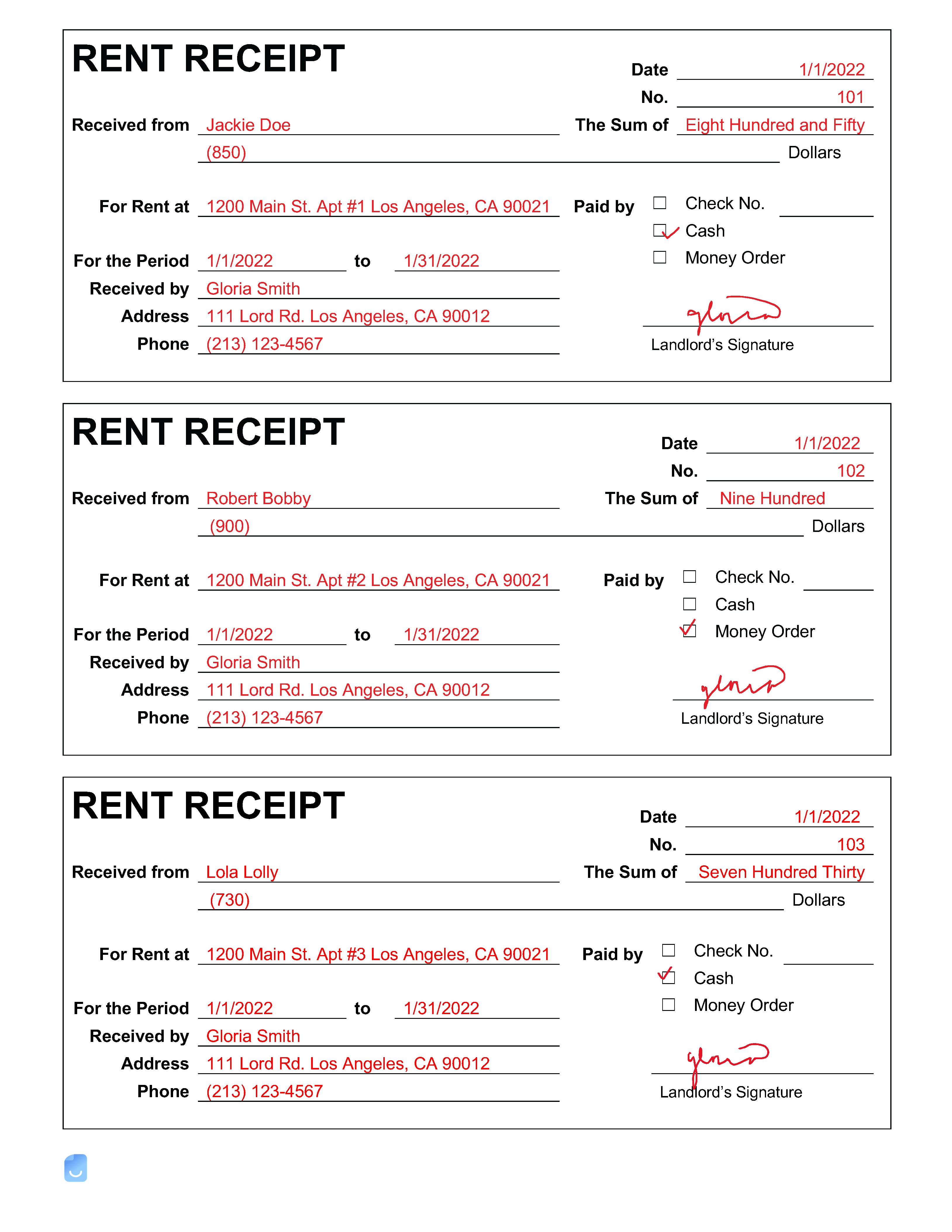 Rent Receipt Book Template Invoice Maker