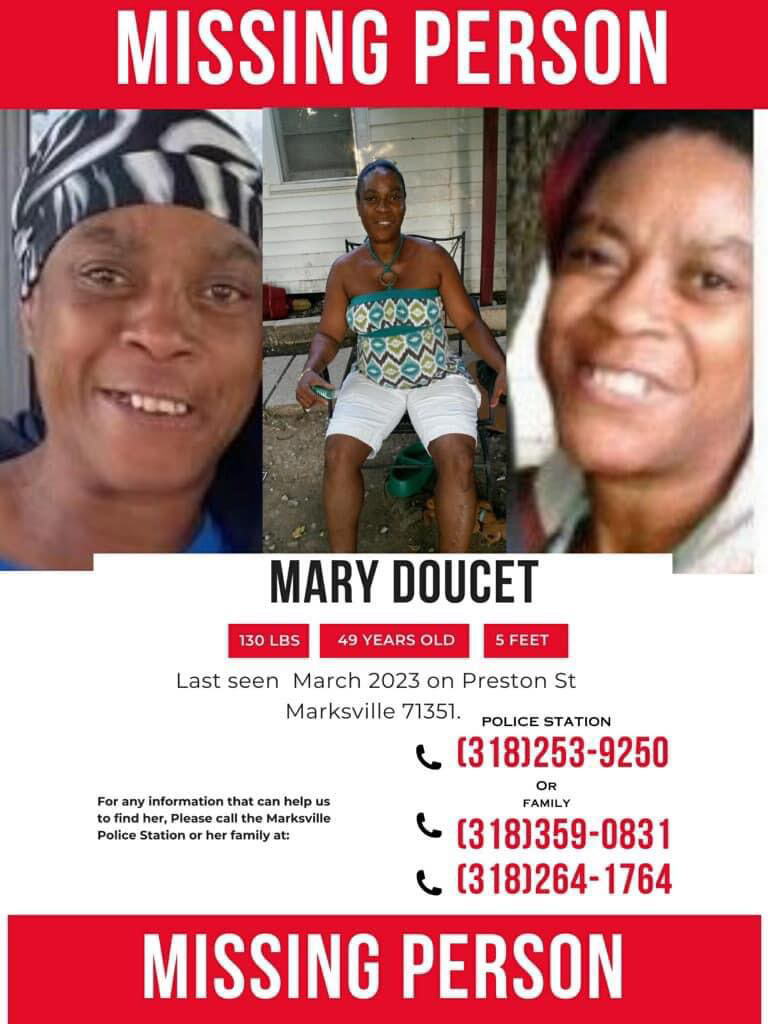 Marksville Missing Mary Doucet 3iA