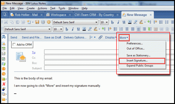 How to Add Email Signature in Lotus Notes Create Signature Easily