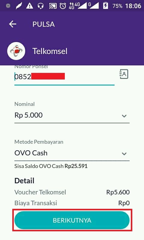 Cara Mengisi Pulsa dengan OVO di Android • Inwepo