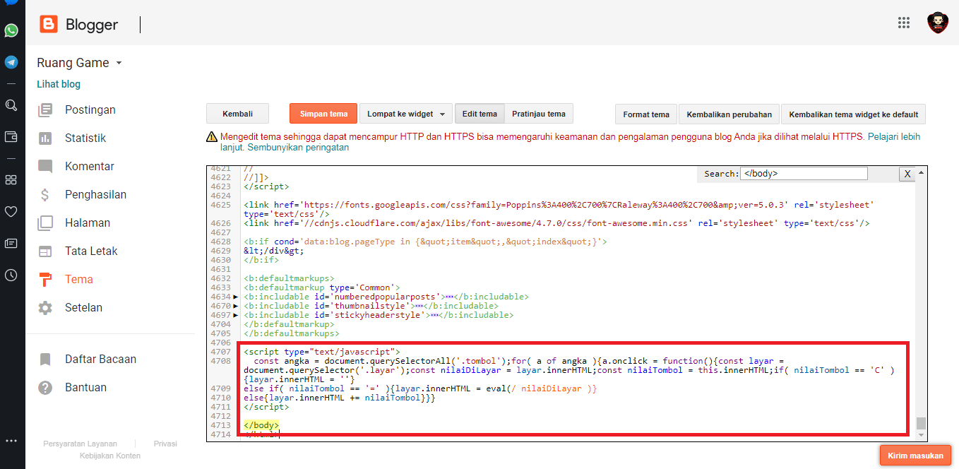 Cara Membuat Kalkulator Online dengan CSS di Blogger - Inwepo
