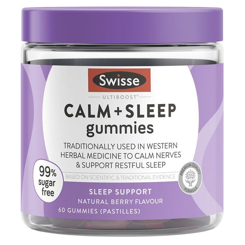 พร้อมส่ง กัมมี่ลดเครียด Swisse Calm And Sleep Gummies iCosmeticsUK