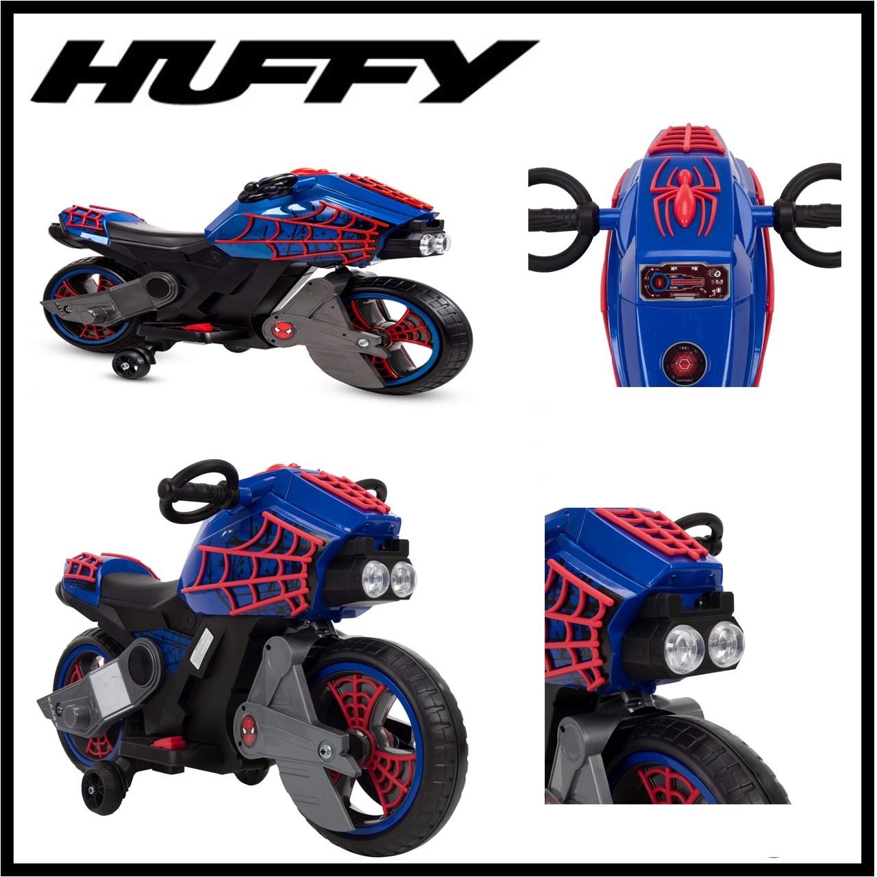 Marvel SpiderMan 6V Battery Powered Motorcycle Rideon Toy For Boys