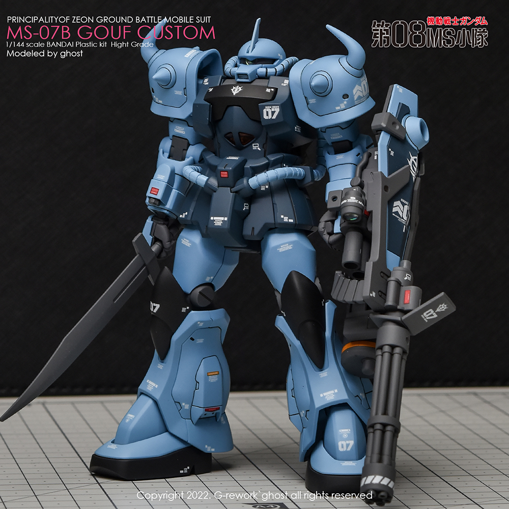GREWORK CUSTOM DECAL HG 1/144 MS07B GOUF CUSTOM Bandai® GUNDAMSMITH