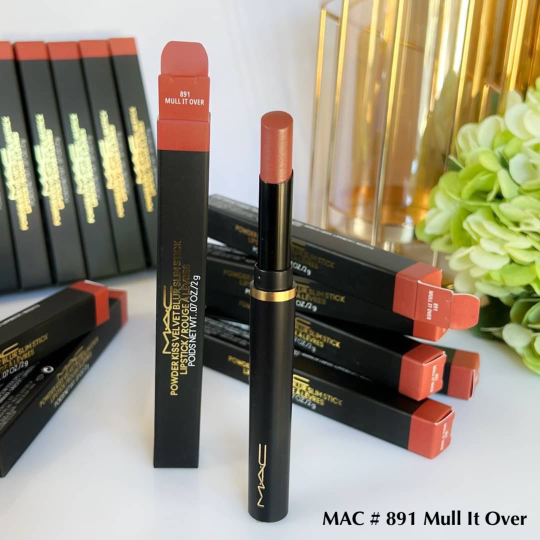 ลิปสติก MAC Powder Kiss Velvet Blur Slim Stick Lipsticks 891 Mull it