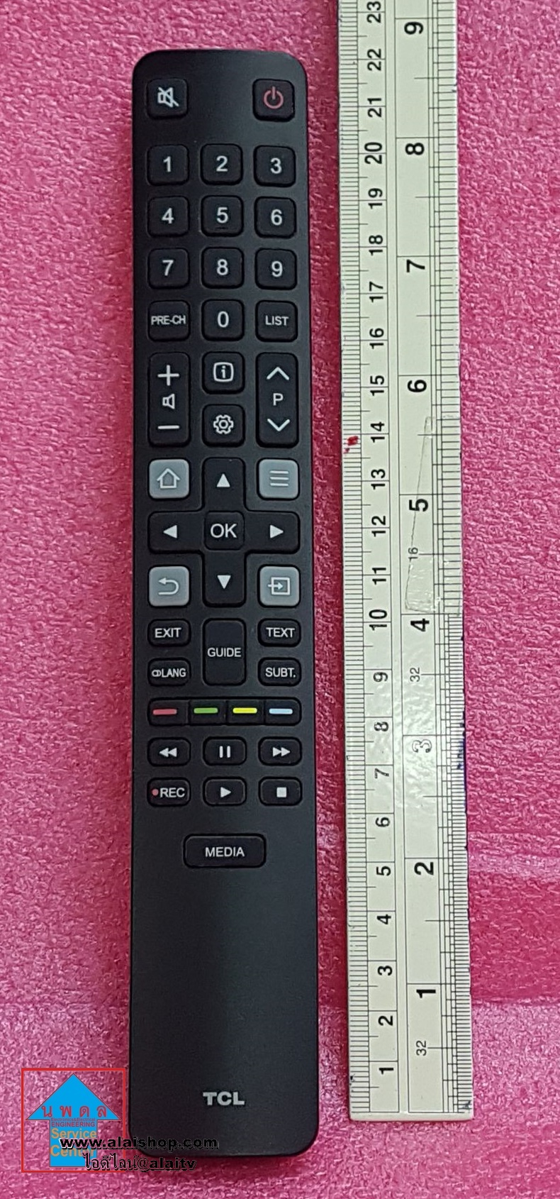 รีโมทTCL Smart TV พาร์ทRC802N YMI1 มีปุ่มMEDIA จำหน่ายอะไหล่ทีวี TV