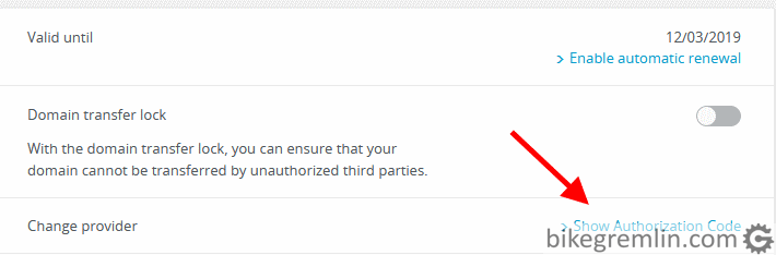Domain transfer to another registrar I/O Gremlin