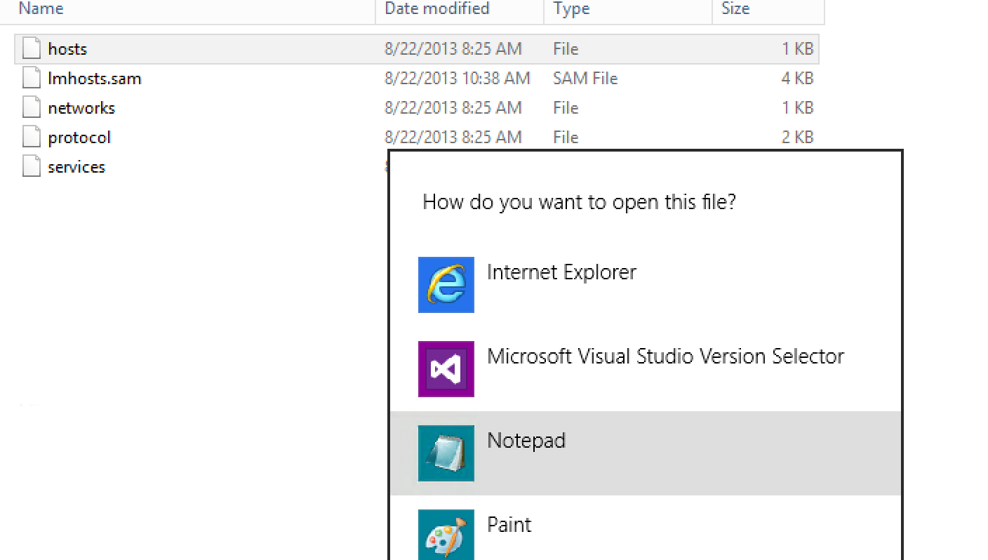 How to Edit the Hosts File on Windows Server iodocs