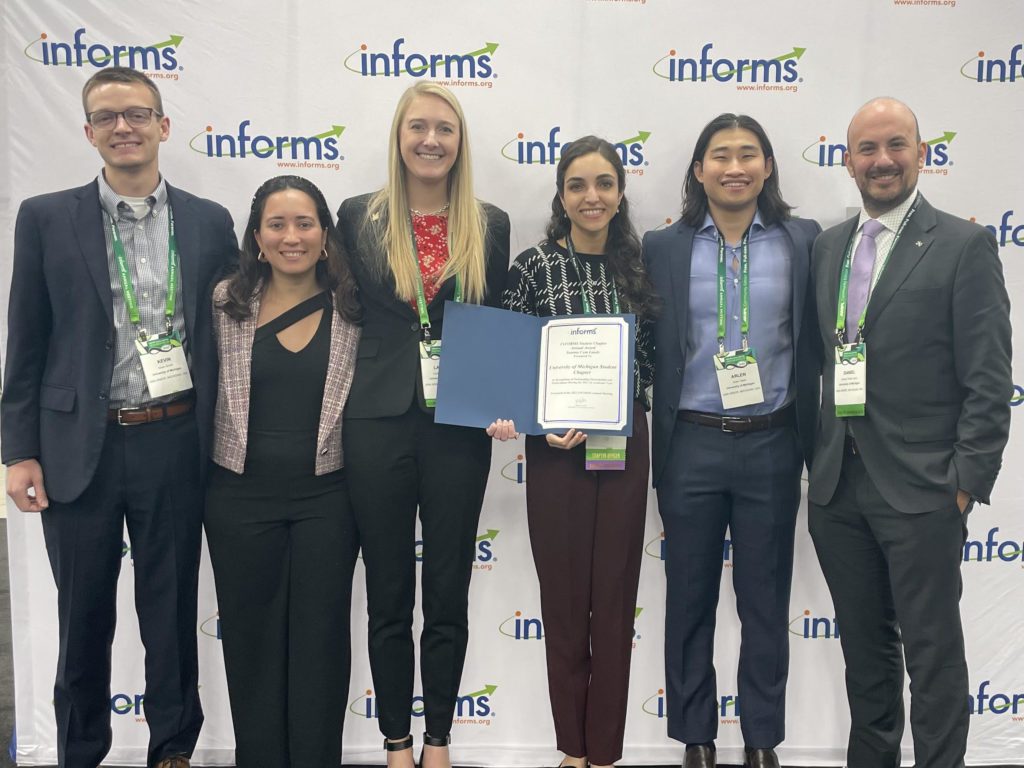 UM Industrial and Operations Engineering wins several awards at the 2022 INFORMS Annual Meeting