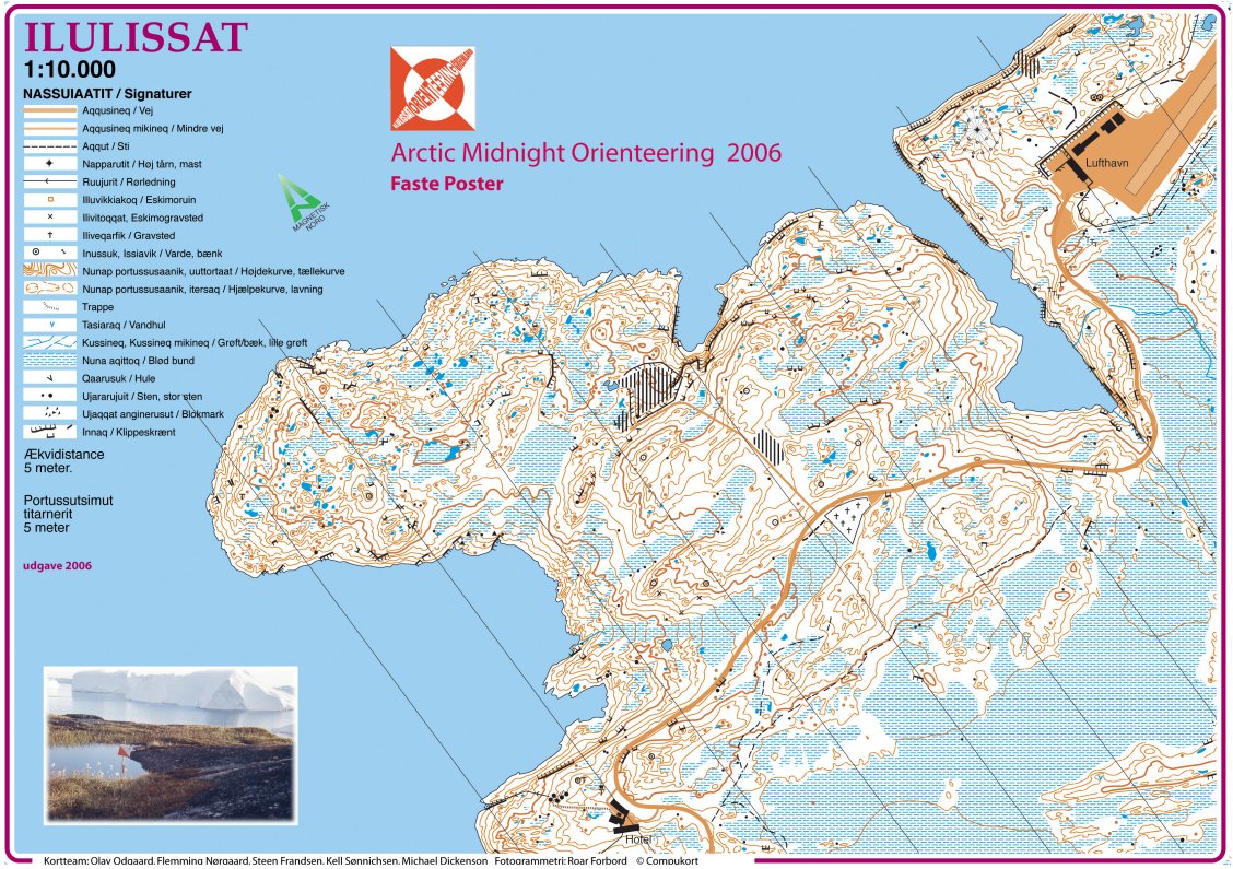 Ilulissat Karte Orienteering Map Ilulissat Small map World of O Maps
