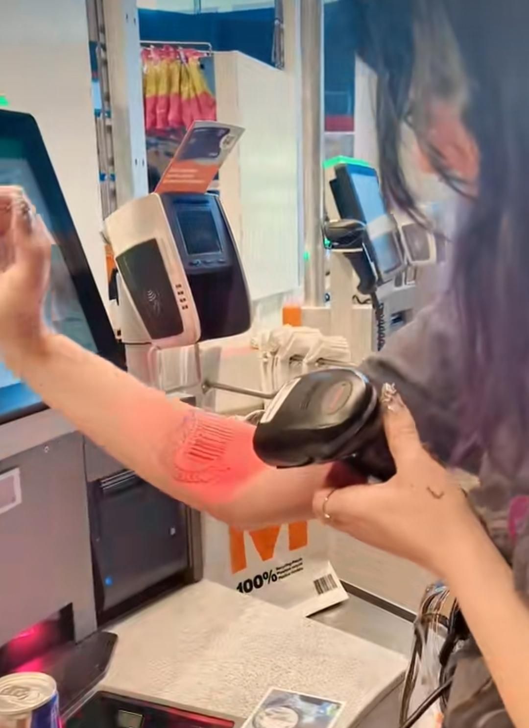 Swiss woman tattoos Red Bull barcode on her arm, and it actually scans
