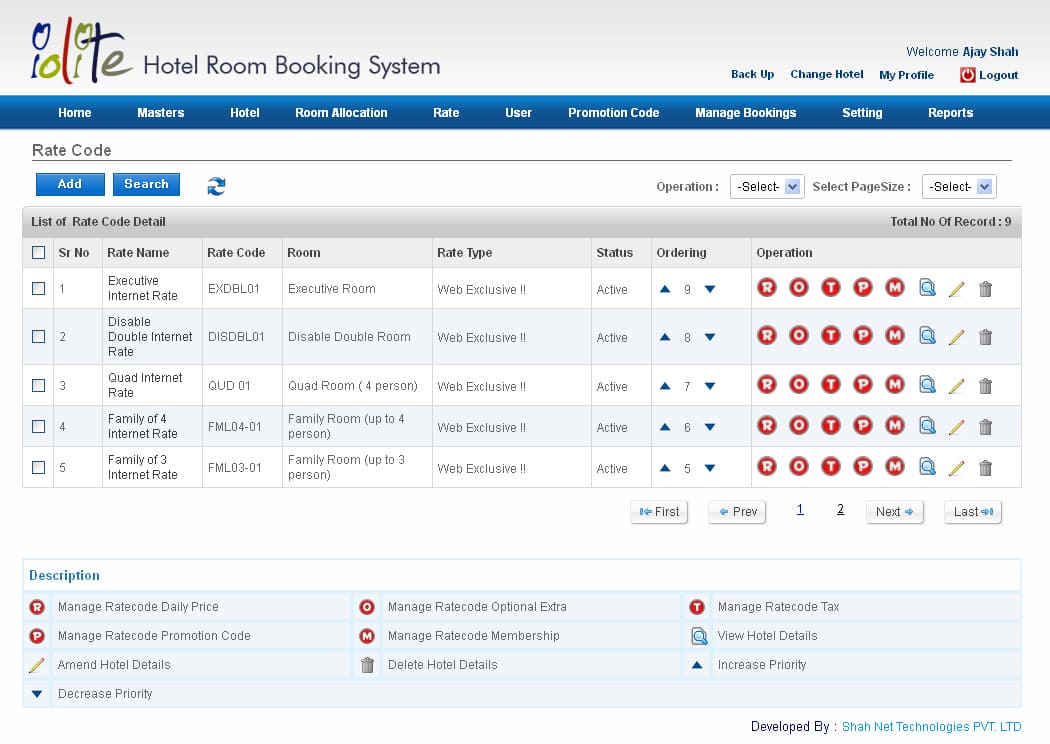 Hotel Room Booking Software