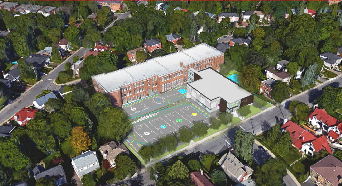 Agrandissement de l’école Iona schémas du projet École Iona