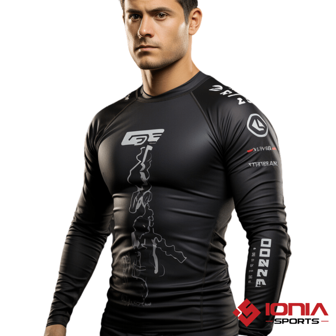 Black Rash Guard Ionia Sports