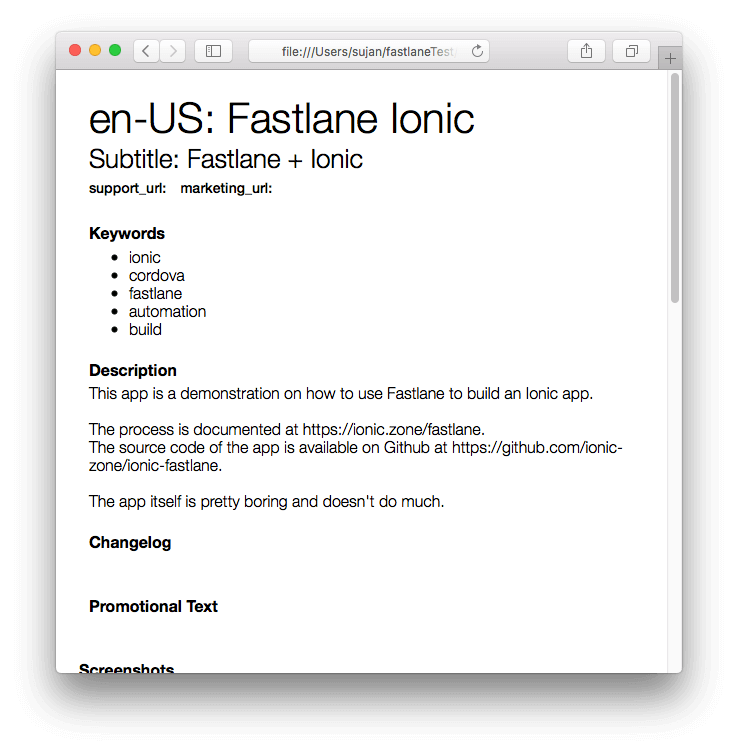 Ionic + Fastlane Add metadata and upload to stores · ionic.zone