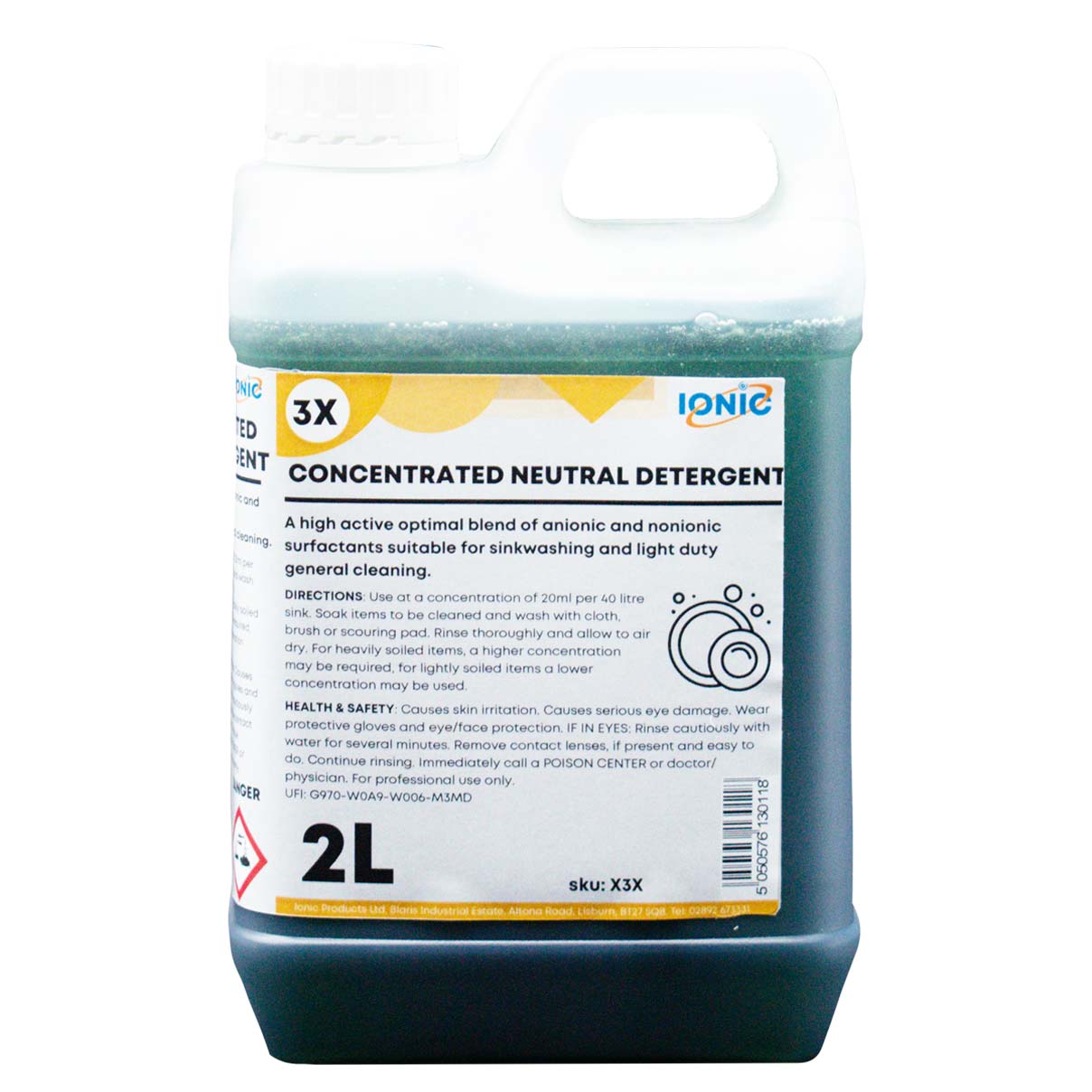 3X Concentrated Neutral Detergent | Manual Dishwashing | Ionic Products