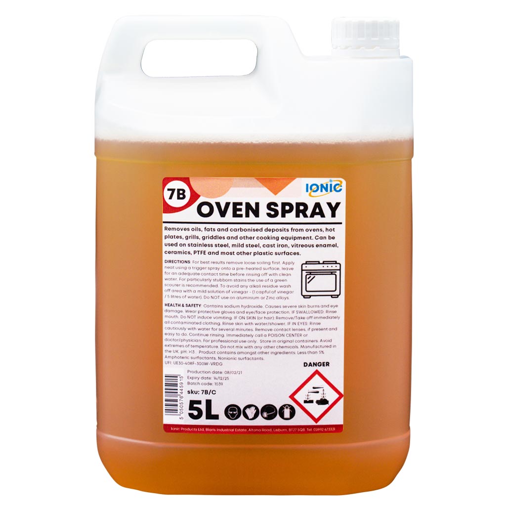 7B Oven Spray Oven Cleaners Ionic Products