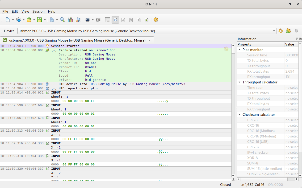 HID Monitor IO Ninja