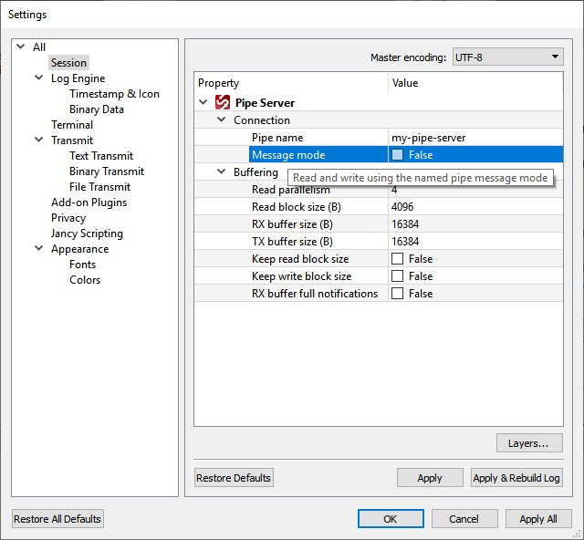 Named Pipe Server Terminal IO Ninja
