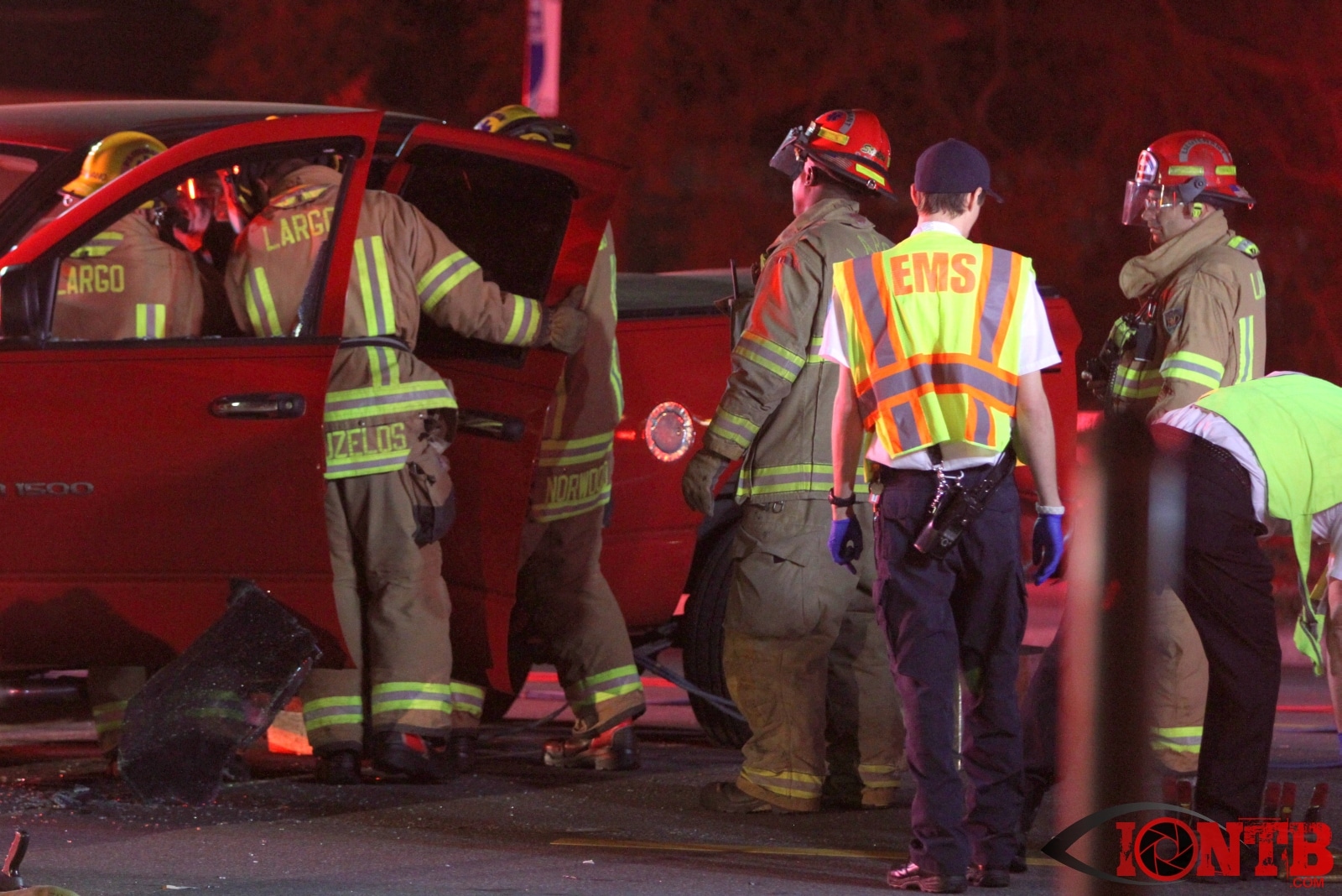 Occupant Extricated Following a Vehicle Crash on Belcher Road at 126th