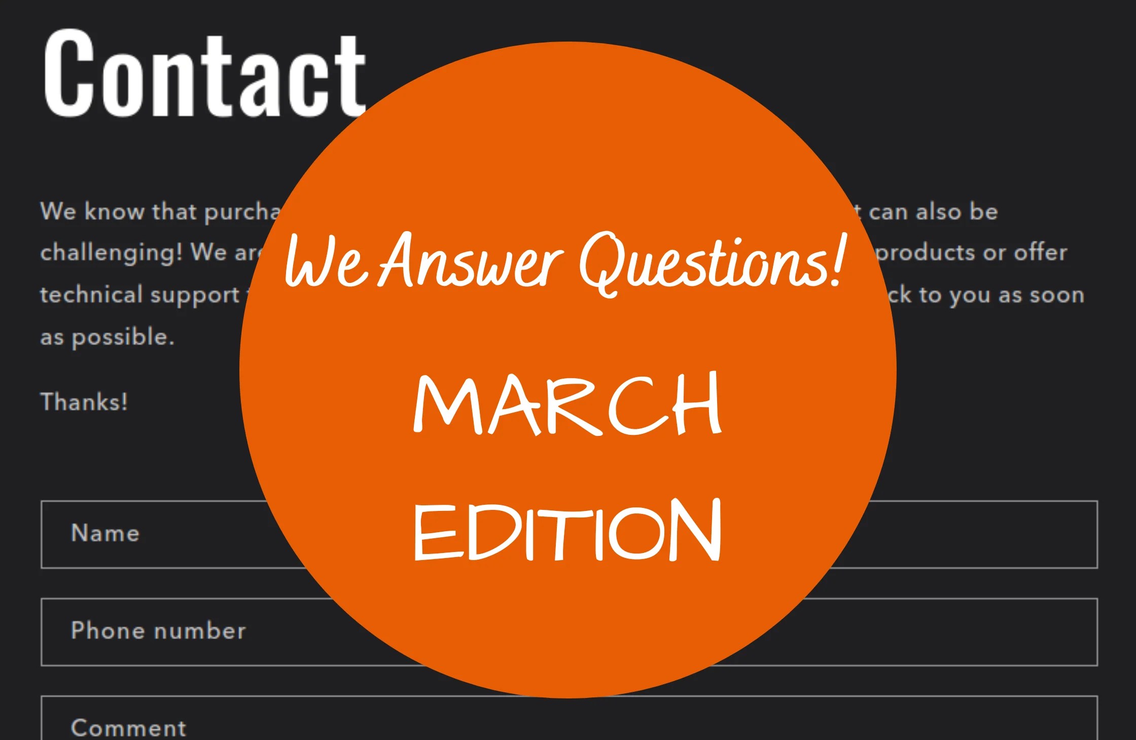 We answer questions March IO Rodeo