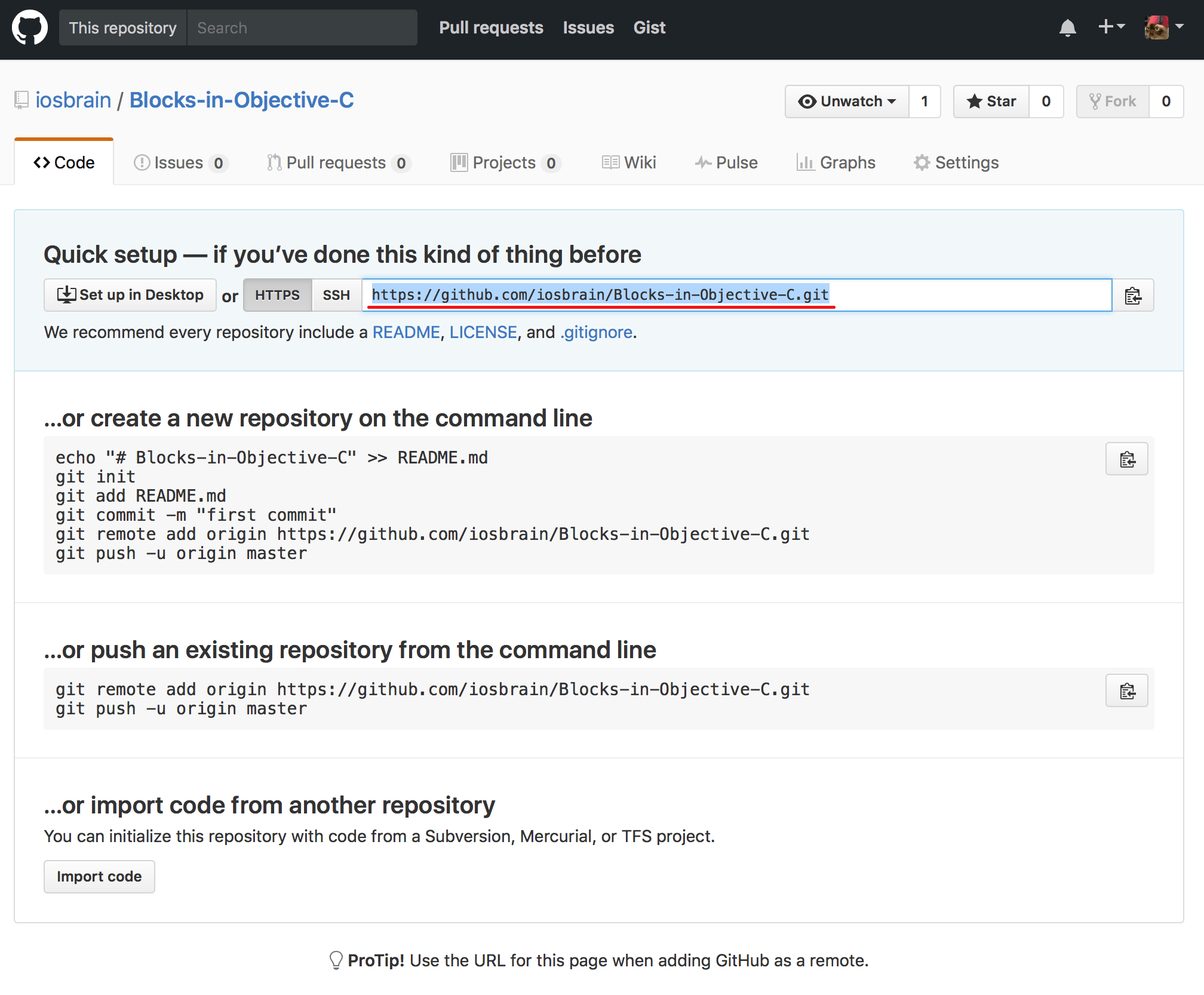Creating a new Git/GitHub repository for your Xcode project — a
