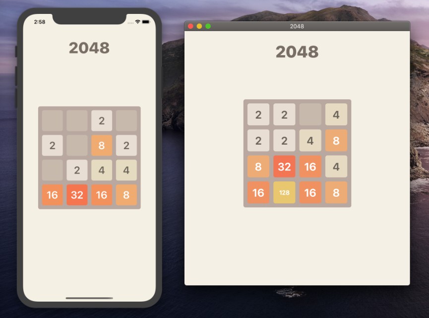 A 2048 game writing with SwiftUI