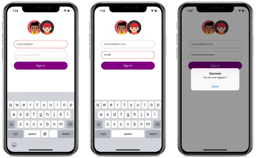Using a simple String RegEx extension you can validate fields such as Email