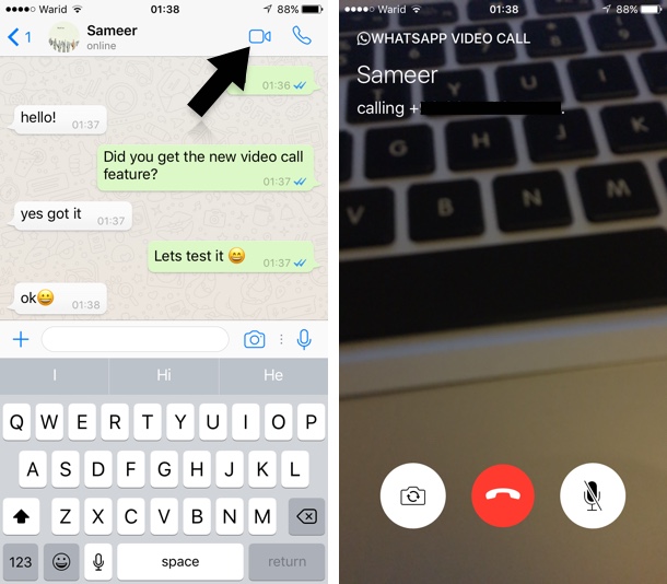Here's How You Video Call On WhatsApp iOS Hacker