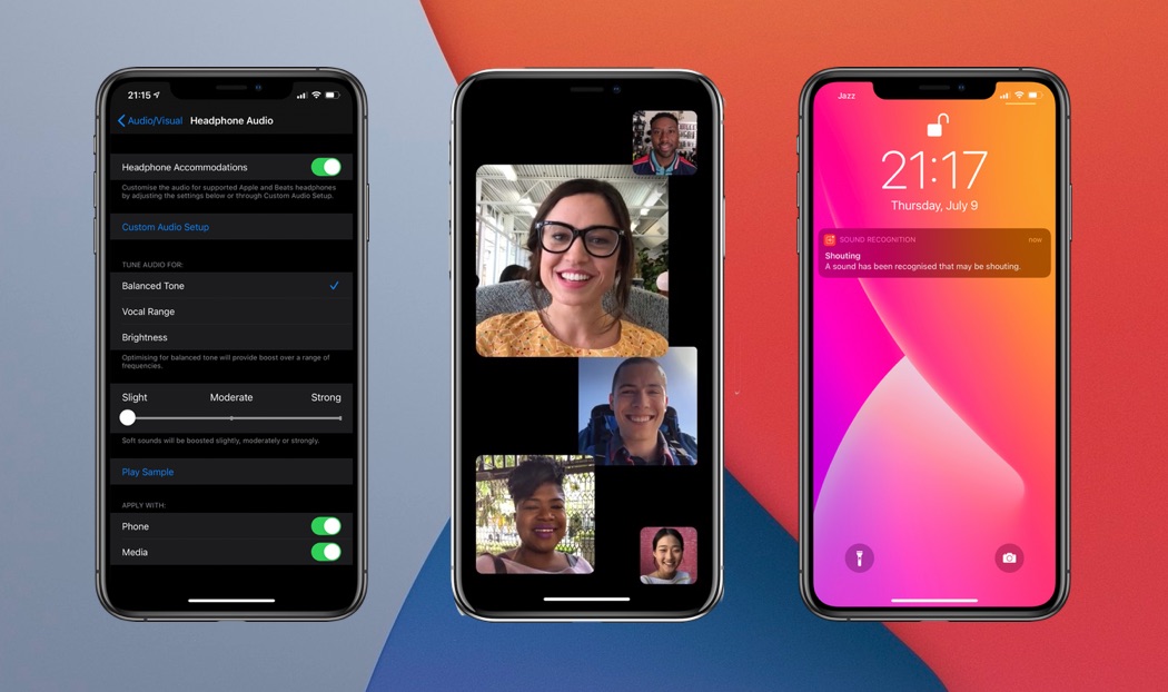 iOS 14 Accessibility Sound Recognition, FaceTime Prominence And