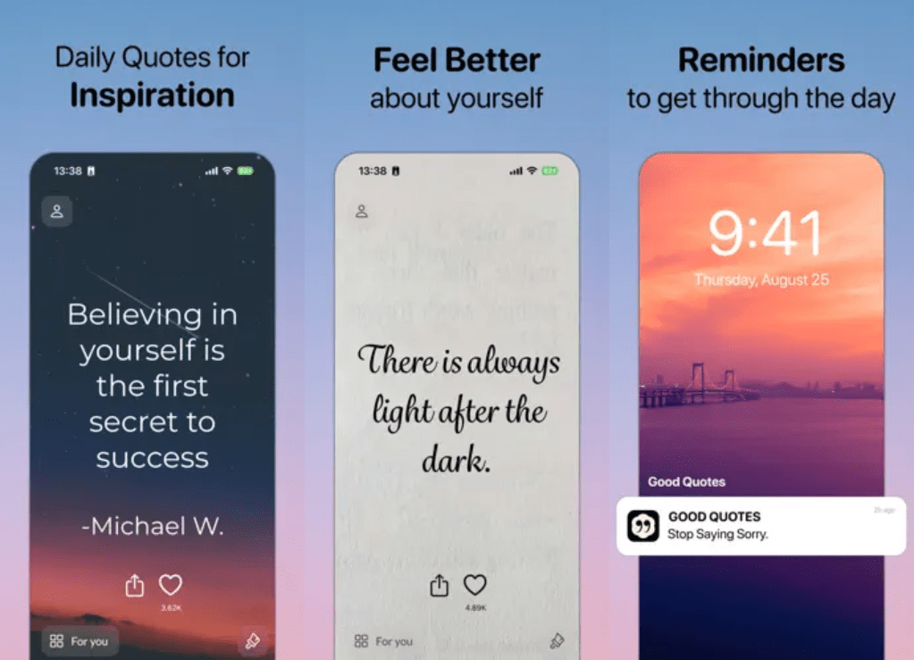 Best Motivation Apps with Daily Quotes For iPhone iOS Hacker