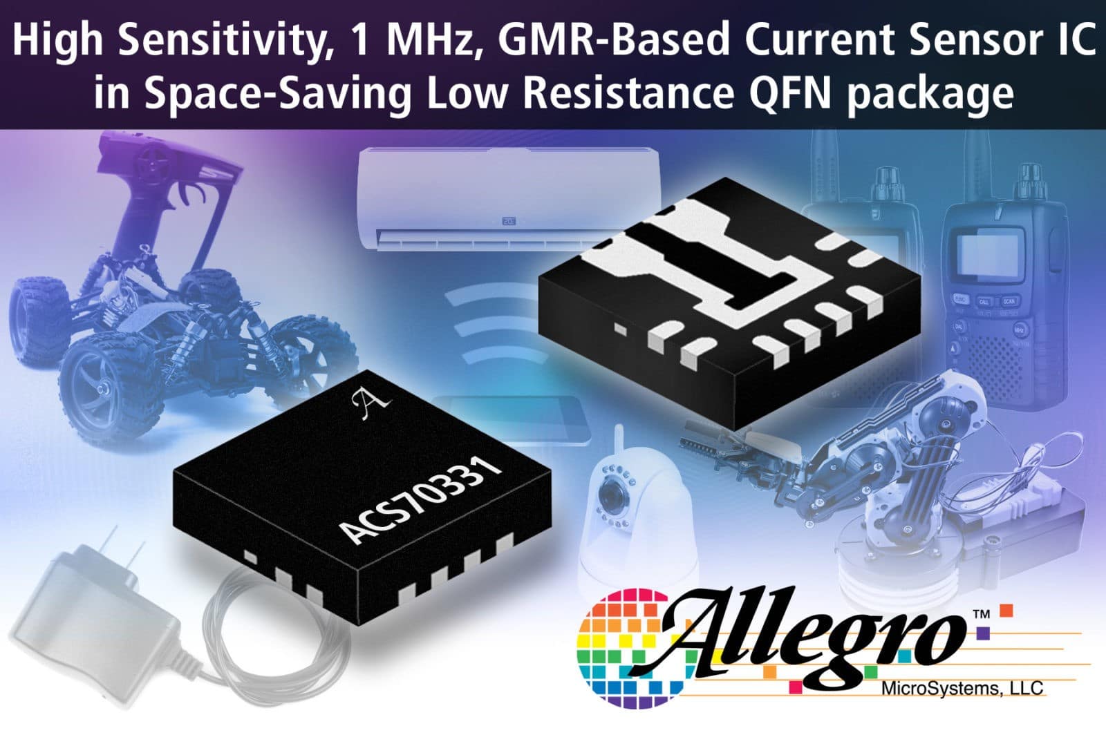 ACS70331 are integrated, GMRbased current sensors