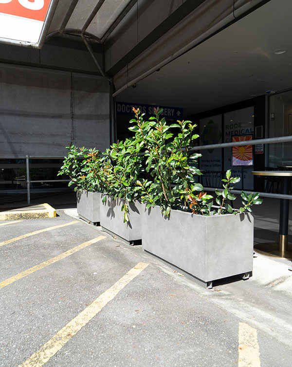 Florence Lightweight Concrete Trough Planters IOTA Designer Planters