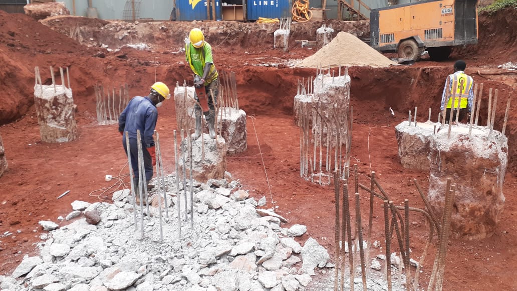 Exposing & hacking cured piles IOTA Engineering & Construction Ltd