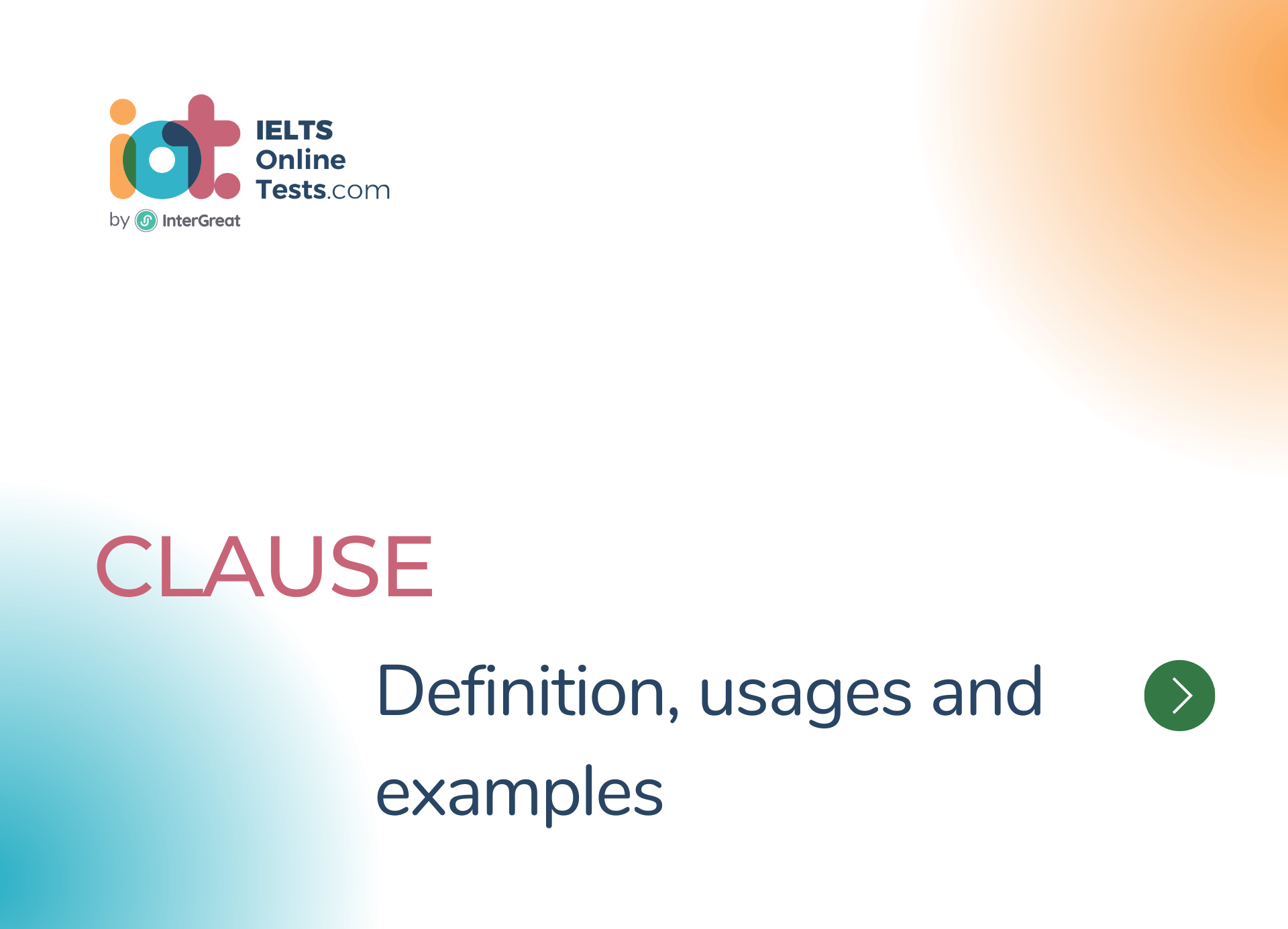 Clause definition, usages and examples IELTS Online Tests