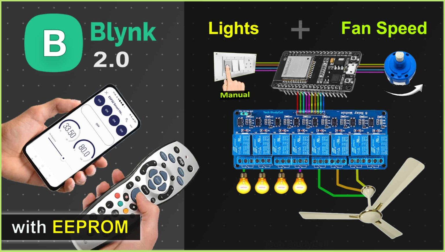 ESP32 Blynk Home Automation System with Fan Speed Control