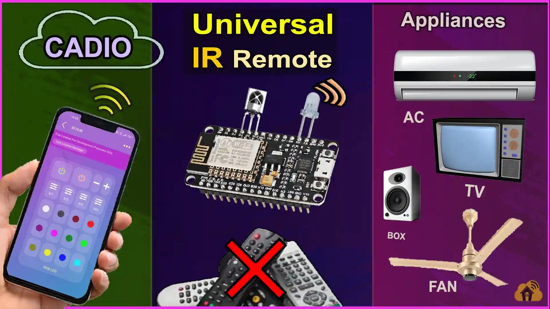 Universal Remote Control using ESP8266 Cadio 2024