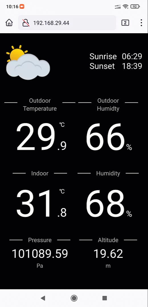 ESP32 based Advanced Weather Station with Live Weather Data