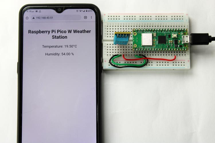 IoT based Weather Station using Raspberry Pi Pico W and DHT11 Sensor