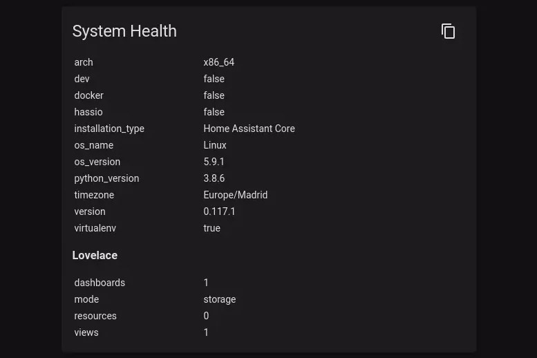 Home Assistant upgrade to Python 3.8